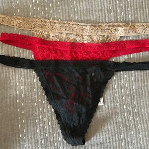 4 pair VS thong panties.